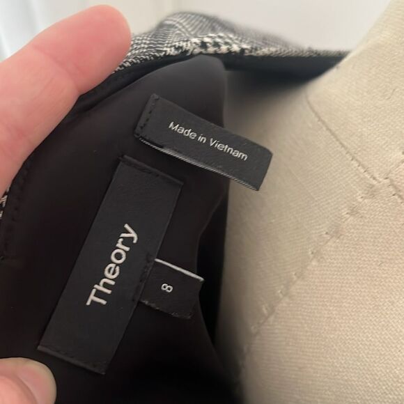 Theory Gray Sheath Mini Dress Sleeveless Crew Neck - Picture 3 of 4